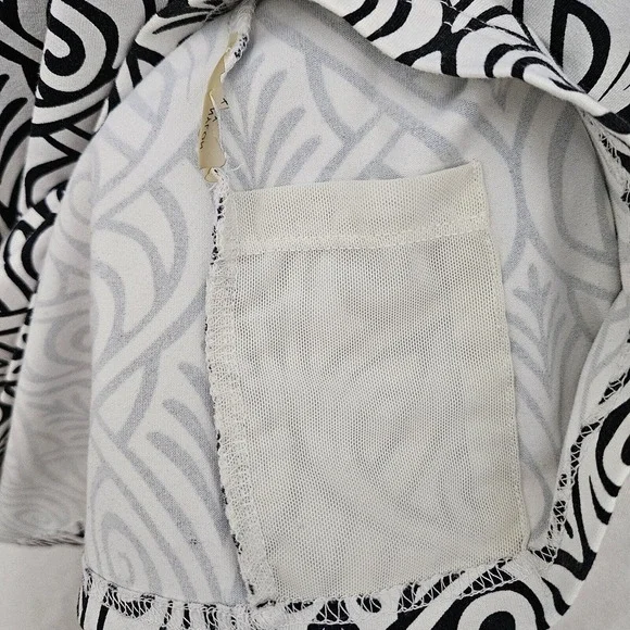 Title Nine Black and White Sheath Midi Dress V-Neck - Picture 6 of 10